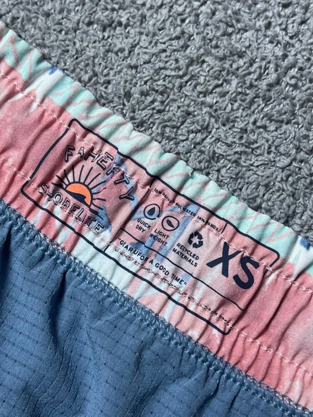 Faherty Doug Good Feather Shoreline Lined Aztec Swim Trunks Shorts 7
